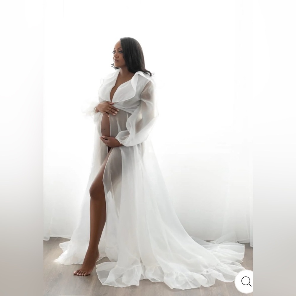 White maternity dress